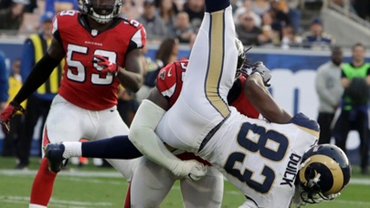 Ryan throws for 3 TDs, Falcons thrash faltering Rams 42-14